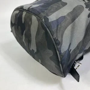 Authentic PRADA triangle logo Camouflage saffiano Backpack Nylon / Safiano PRADA triangle logo Camouflage saffiano Backpack Nylon  main image 3